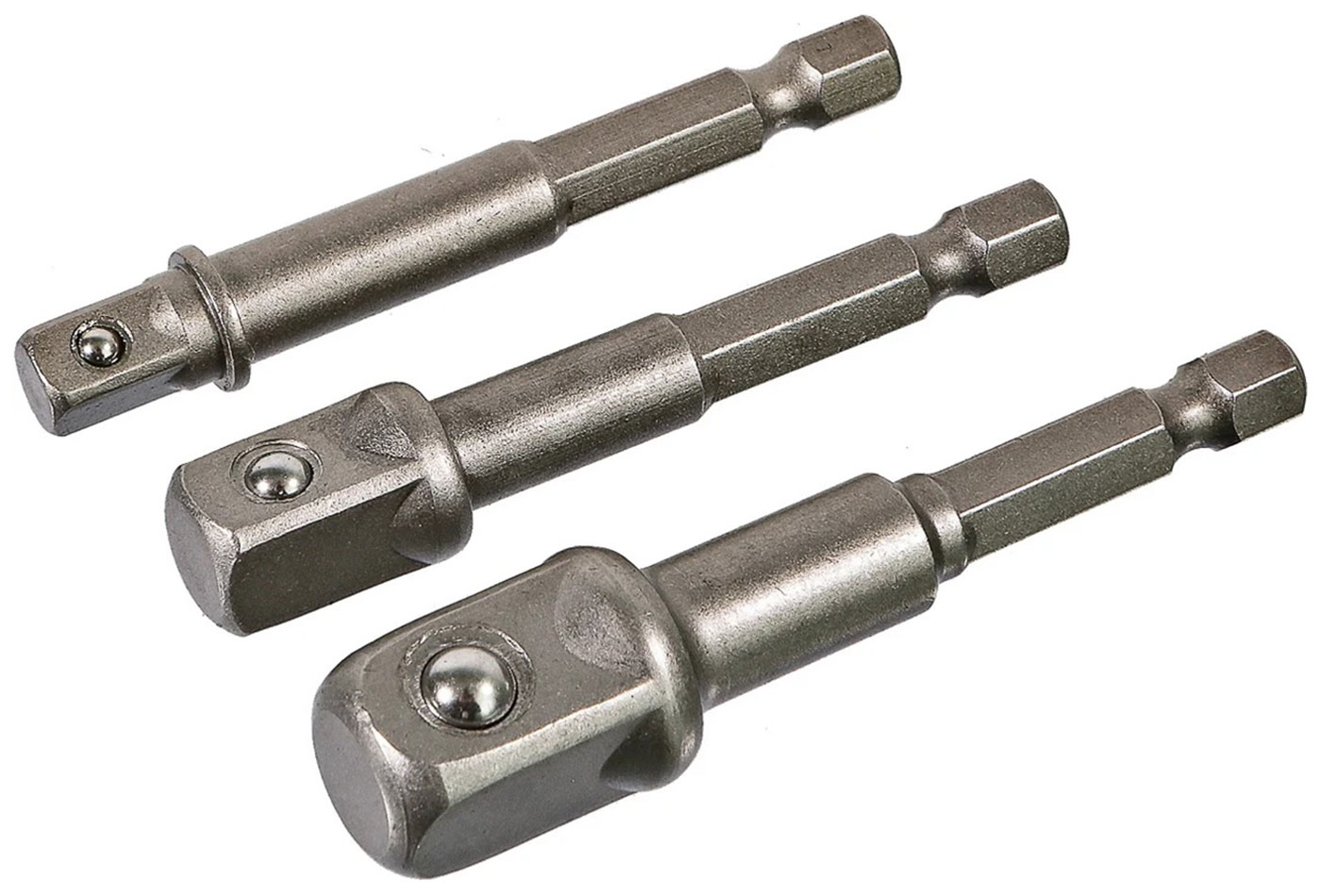 Изображение товара Набор адаптеров для торцевых головок Sturm! HEX6-SQ 1/4, 3/8, 1/2, 65-72 мм (1041-04-S3AD)