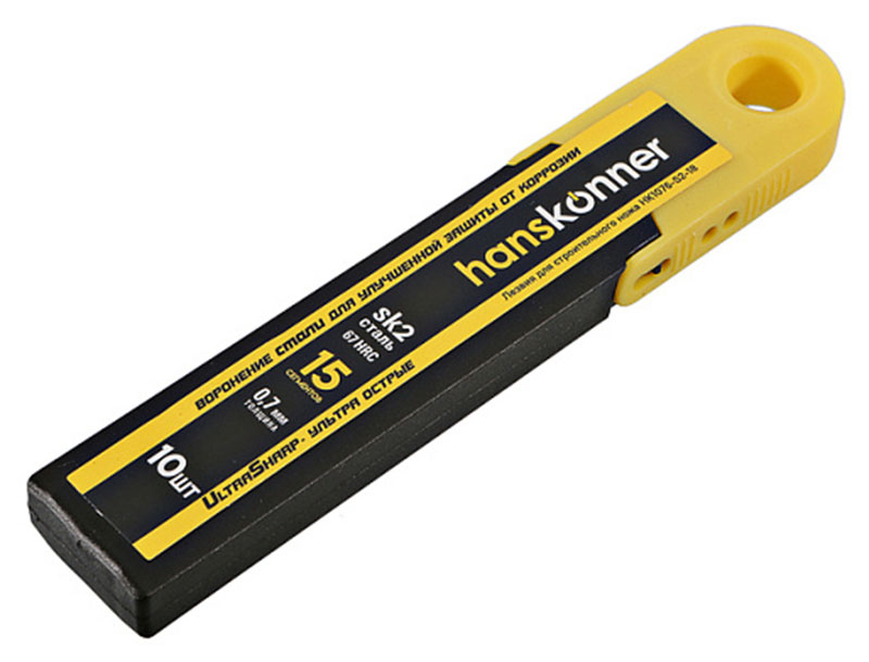 

Лезвия Hanskonner 18 мм, 10 шт, оксид., SK2 сталь, толщина 0.7 мм (HK1076-S2-18)