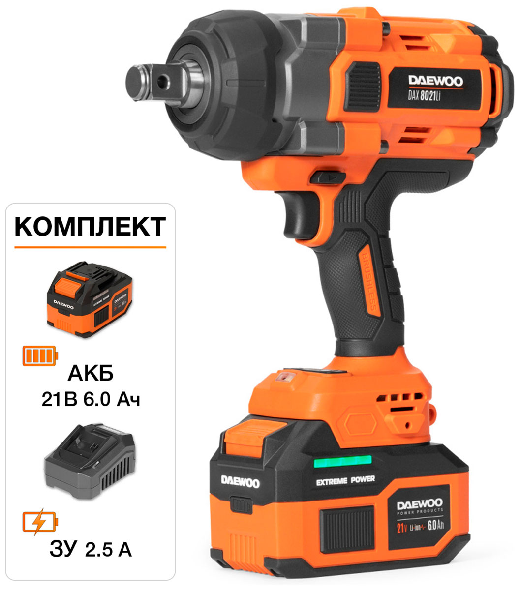 

Винтоверт ударный аккумуляторный Daewoo DAX 8021Li SET