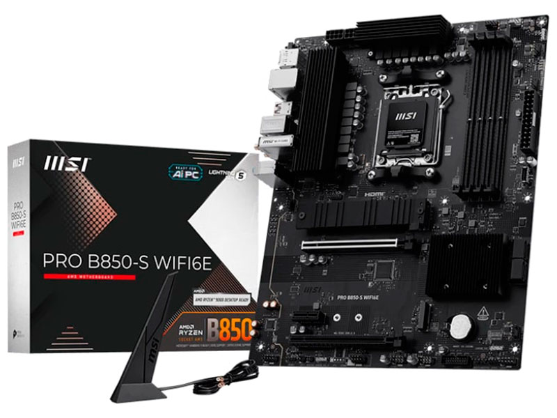 Изображение товара Материнская плата MSI PRO B850-S WIFI6E на сокете AM5 для процессоров Ryzen