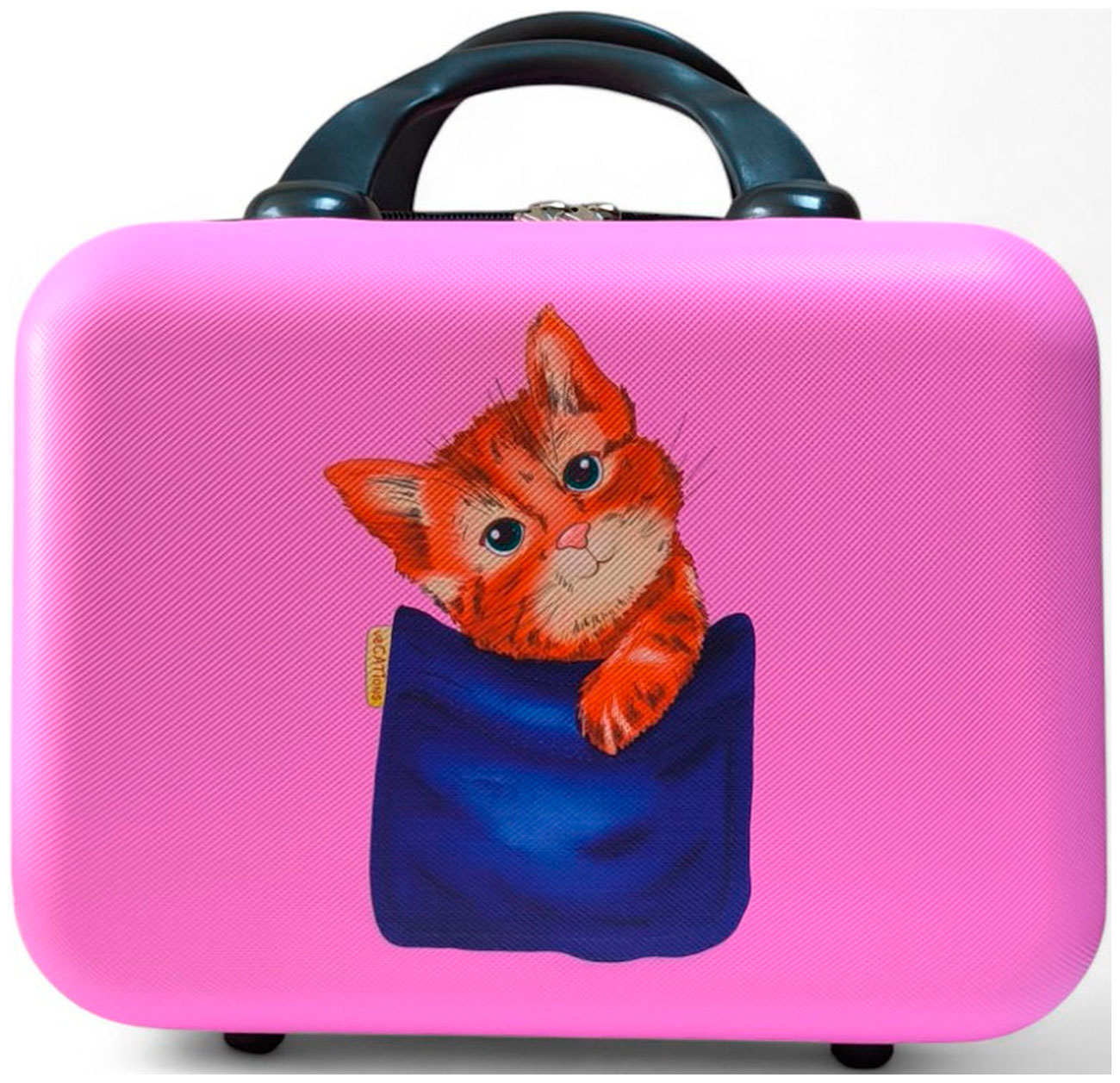 

Сумка дорожная с креплением на чемодан Lats Бьюти кейс, Кот в кармане, розовый