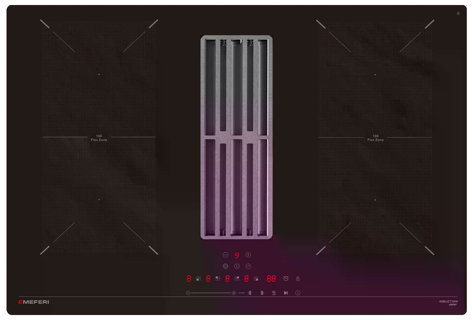 Изображение товара Варочная панель с вытяжкой Meferi XSMART75BK COMFORT