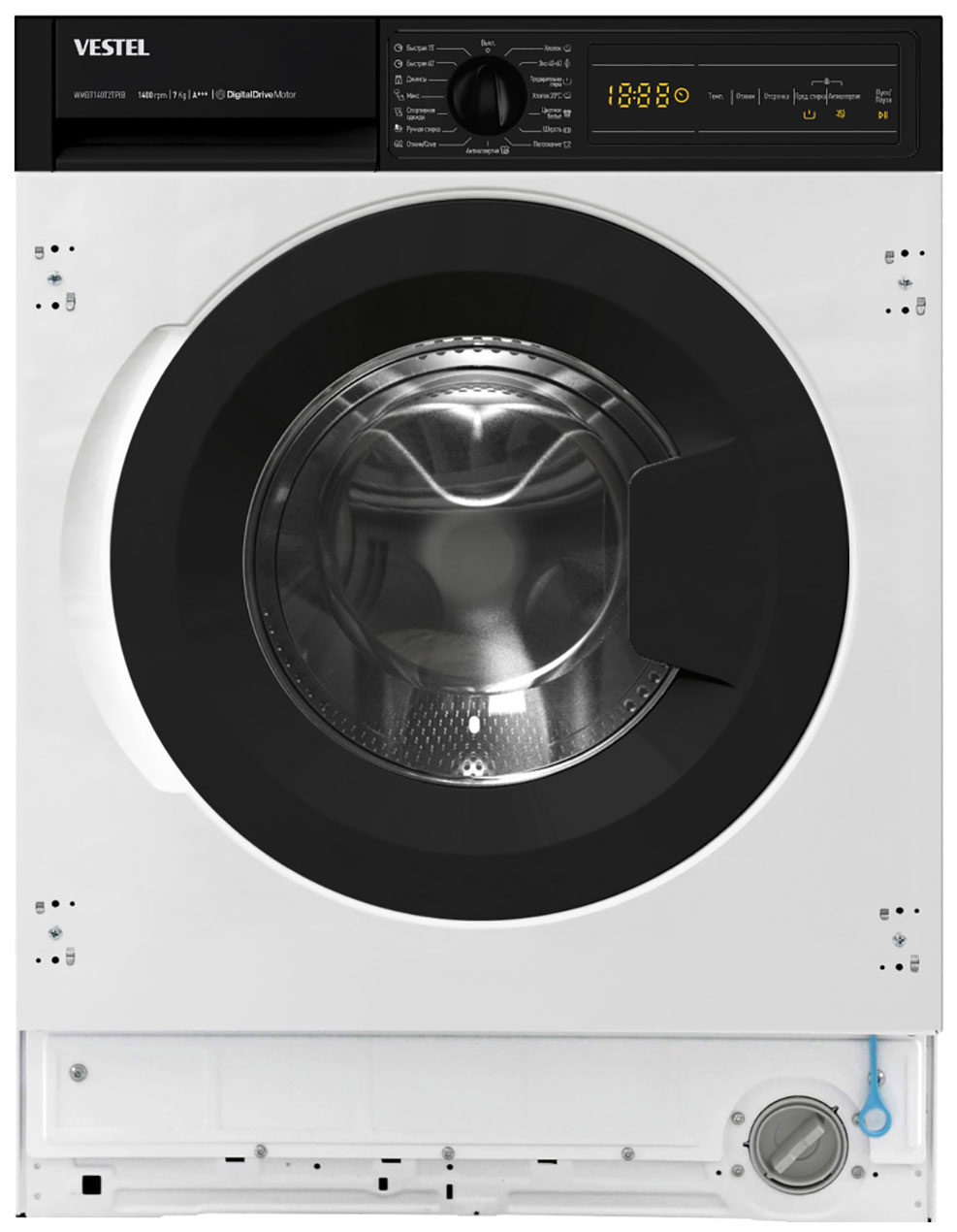 Изображение товара Встраиваемая стиральная машина Vestel WMB7140T2TPIB 7 кг 1400 об/мин инвертор