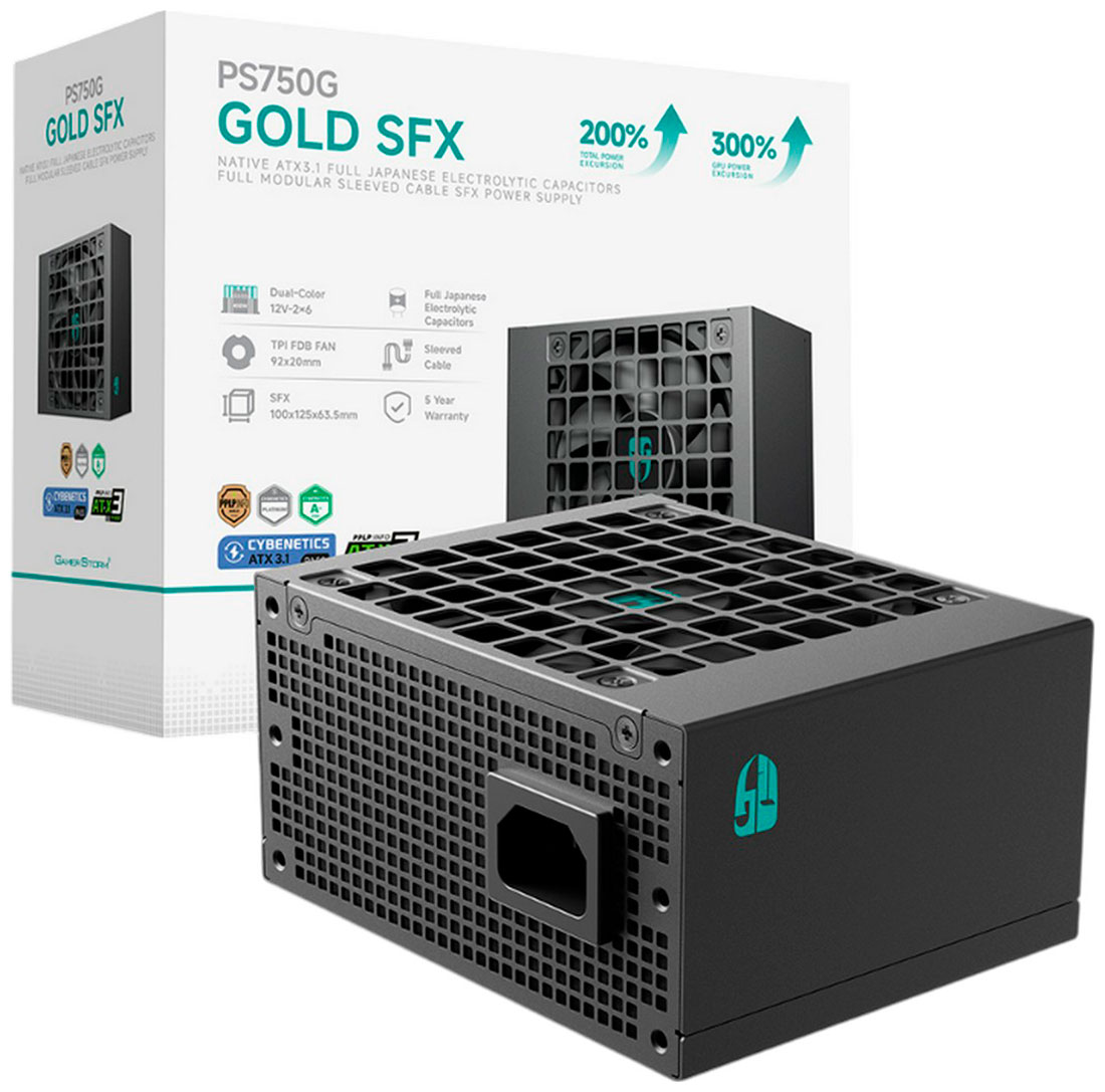 Изображение товара Блок питания Deepcool GAMERSTORM PS750G SFX 750W Cybenetics Platinum