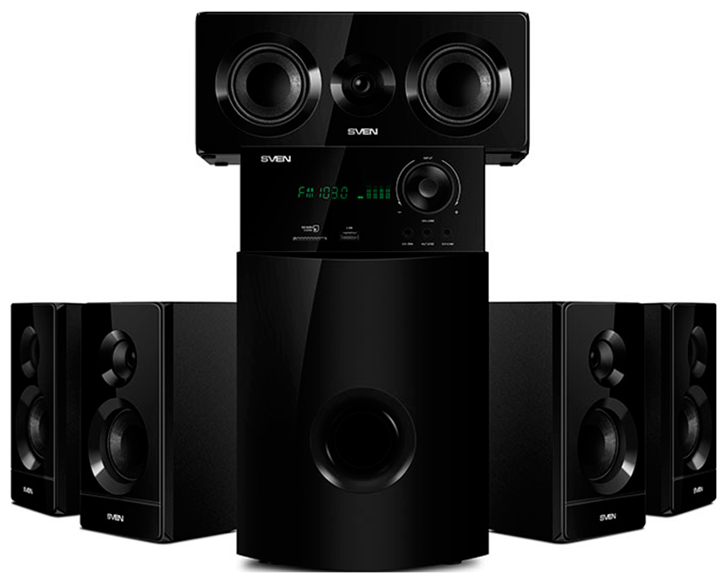 

Акустика 5.1 Sven HT-210 5.1 черный 125Вт