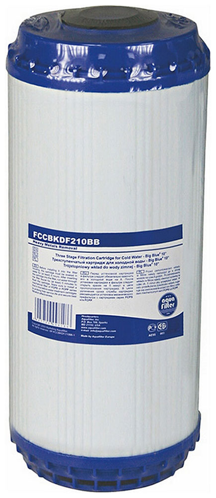 Картридж засыпной комбинированный Aquafilter 10ВВ FCCBKDF210BВ, 673 картридж для умягчения воды 10вв ионообменная смола aquafilter fccst10bb 694