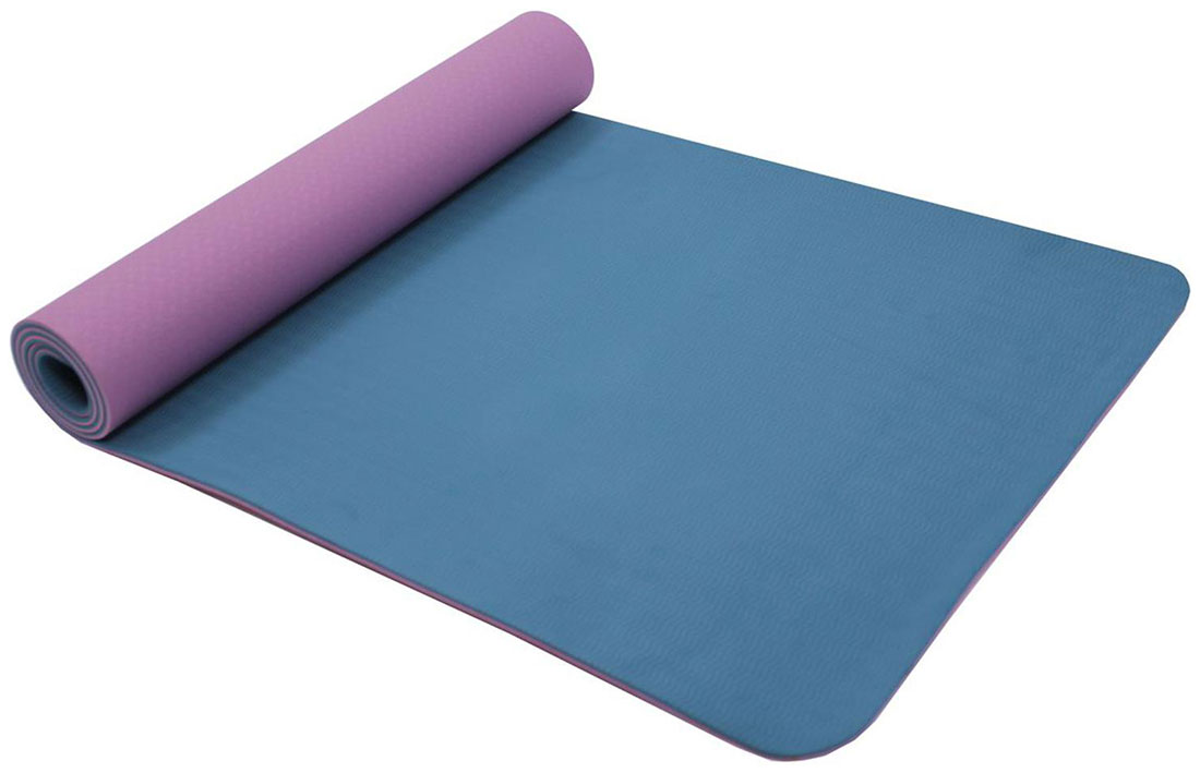 Изображение товара Коврик для йоги и фитнеса Bradex 183х61х0,6 TPE двухслойный фиолетовый