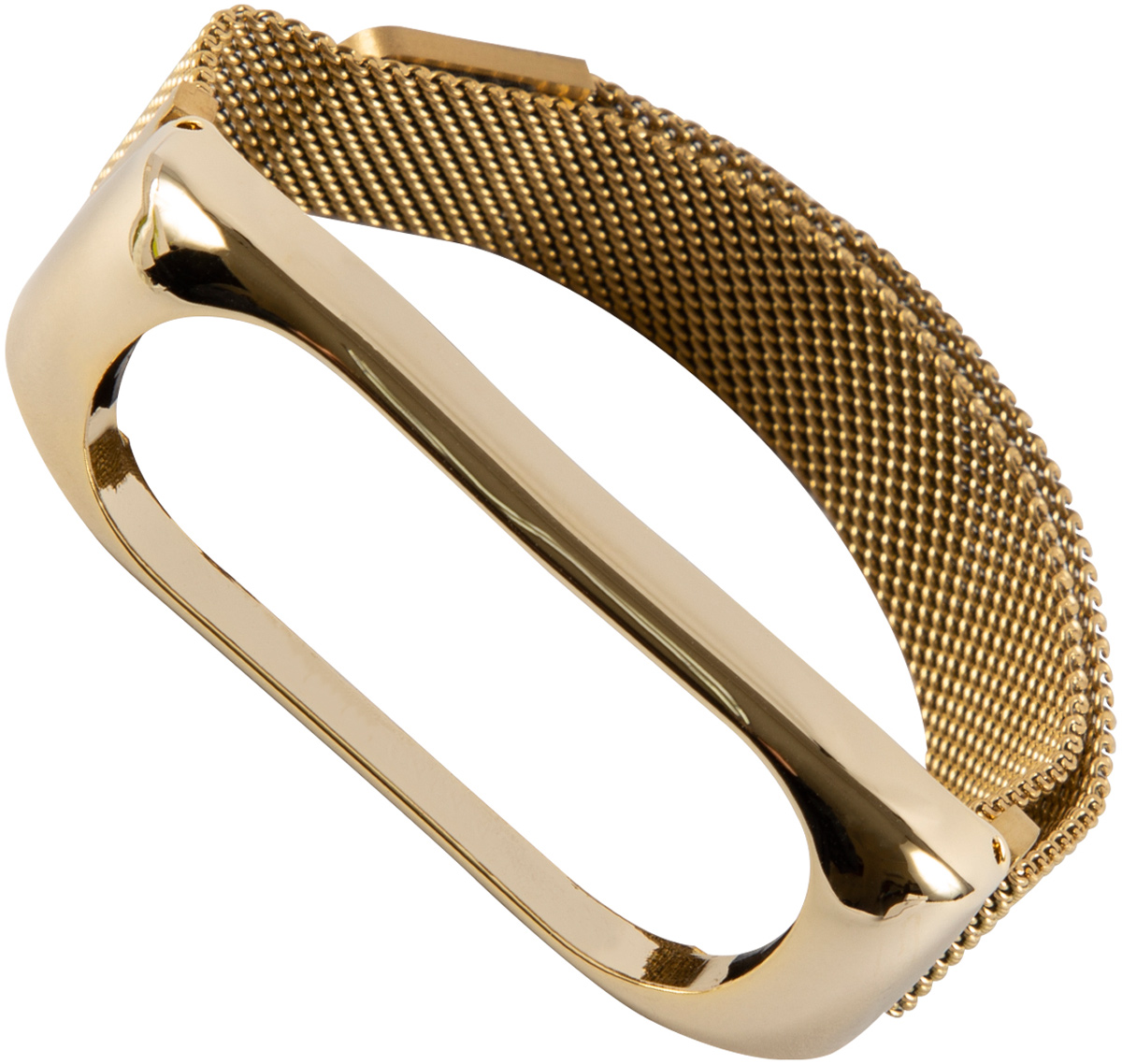 Изображение товара Ремешок металлический с магнитом Red Line для фитнес-браслета Xiaomi Mi Band 5/ Mi Smart Band 6, золотистый