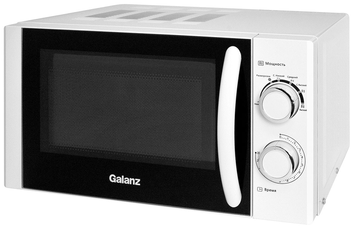 Микроволновая печь - СВЧ Galanz MOS-2001MW 20 л, 700 Вт, белый микроволновая печь свч galanz mos 2008mw 20 л 700 вт белый