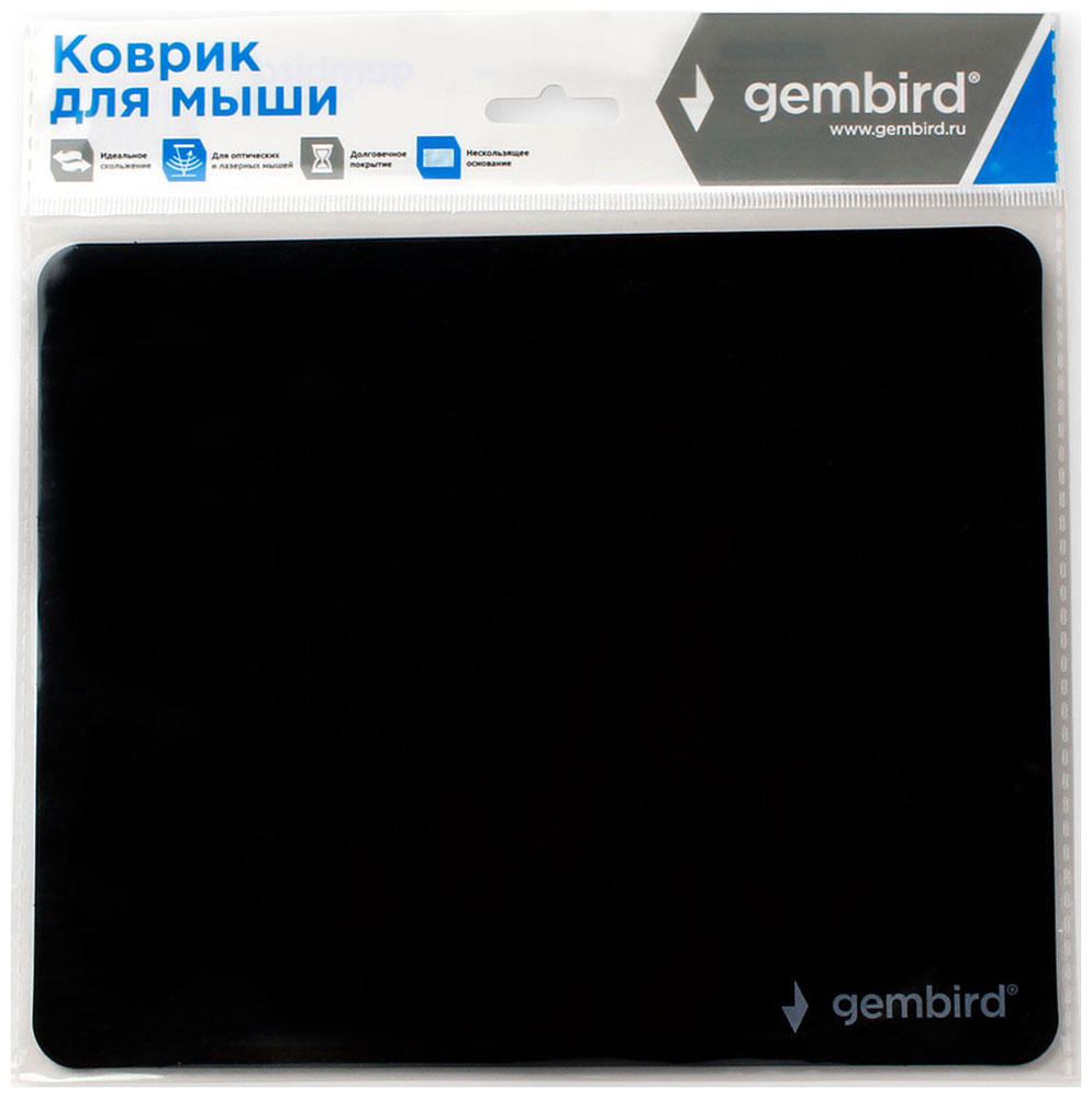 Коврик для мыши Gembird MP-BASIC, чёрный, размеры 220*180*0,5 мм, ультратонкий цена и фото
