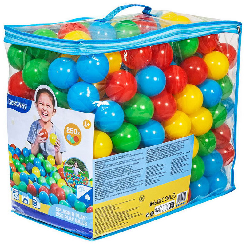 Изображение товара Набор мячей для суxого бассейна BestWay Splash N Play 52554 250 штук 6.5см