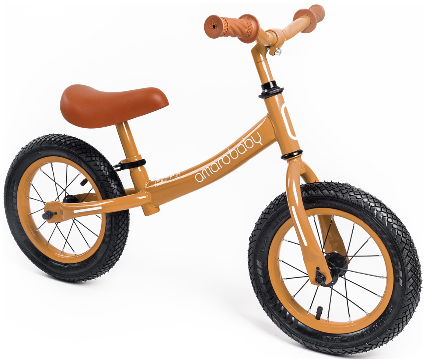 Изображение товара Беговел Amarobaby ROAD RACER коричневый (AB22-34RR/12)