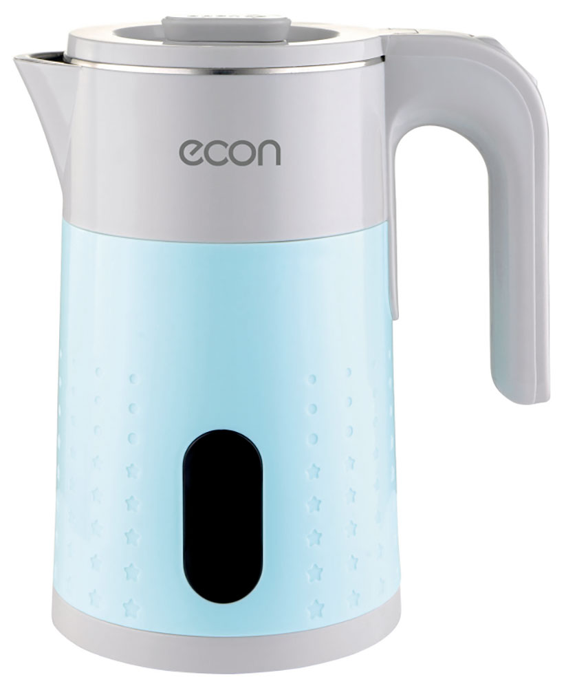 чайник econ eco 1884ke серый голубой Чайник электрический Econ ECO-1884KE