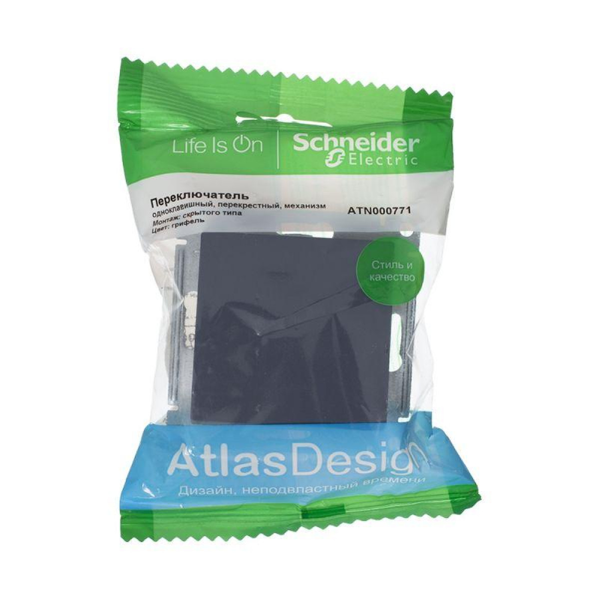 Изображение товара Перекрестный выключатель 1-кл. IP20 AtlasDesign 10А для скрытой установки