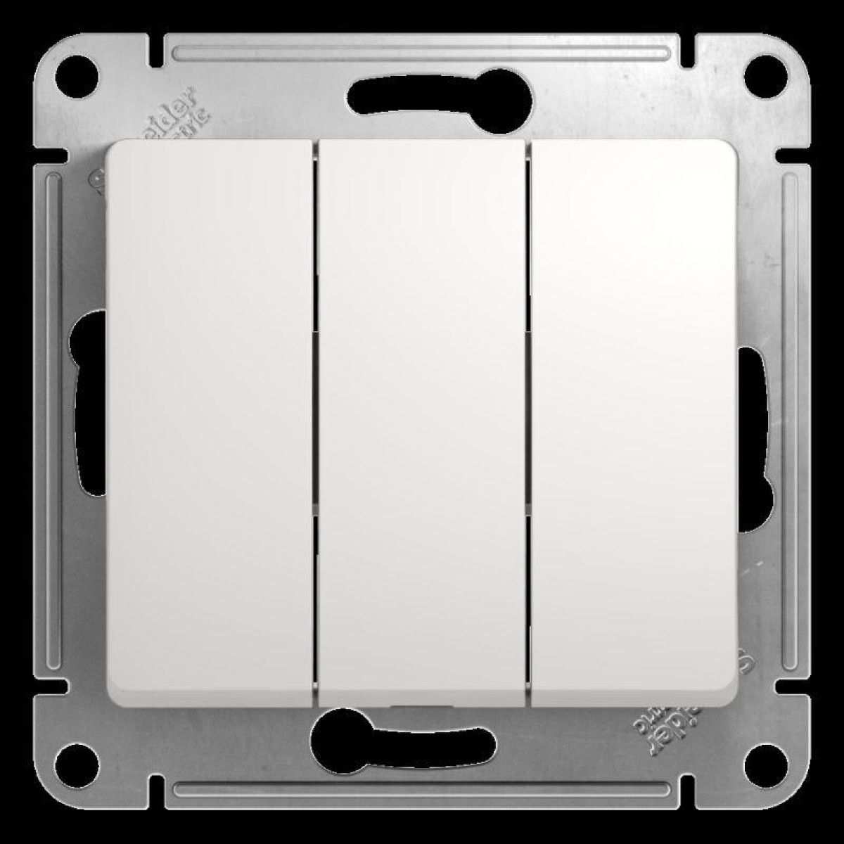 Изображение товара Выключатель 3-клавишный системы Glossa 10А IP20 белый