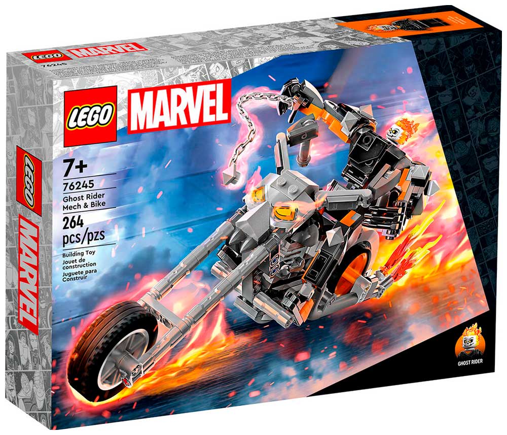 цена Конструктор Lego Super Heroes Робот и мотоцикл Призрачного Гонщика 76245