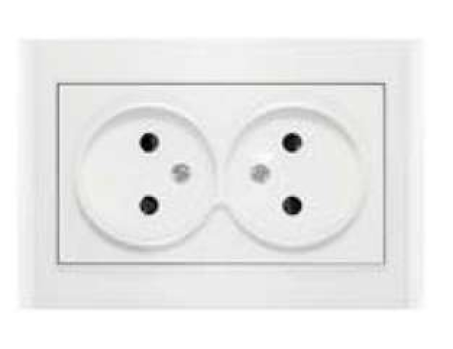 Изображение товара Розетки Универсал Розетка 2-м СП Бриллиант 16А IP20 без заземл. защ. шторки бел. UNIVersal