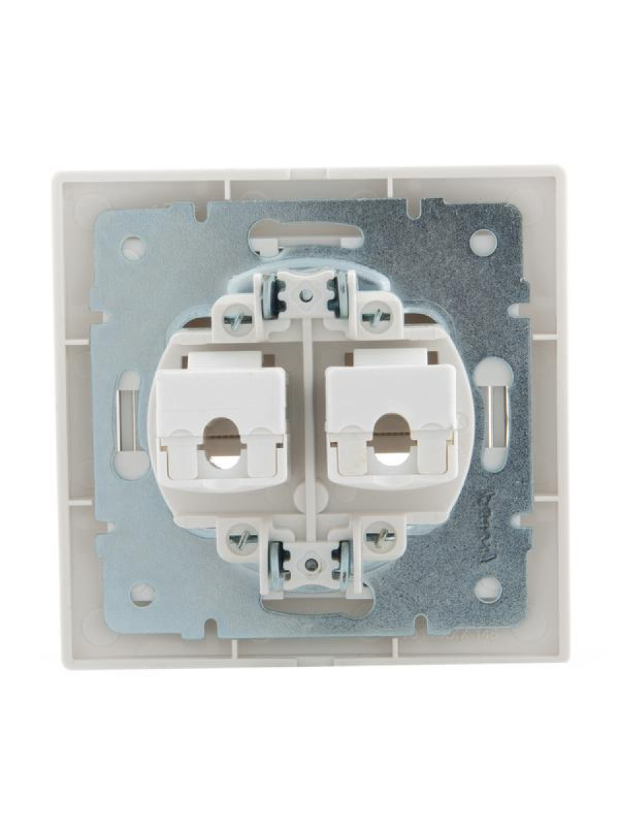 Изображение товара Розетки Lezard Розетка компьютерная 2-м СП Mira RJ45 бел./бел.