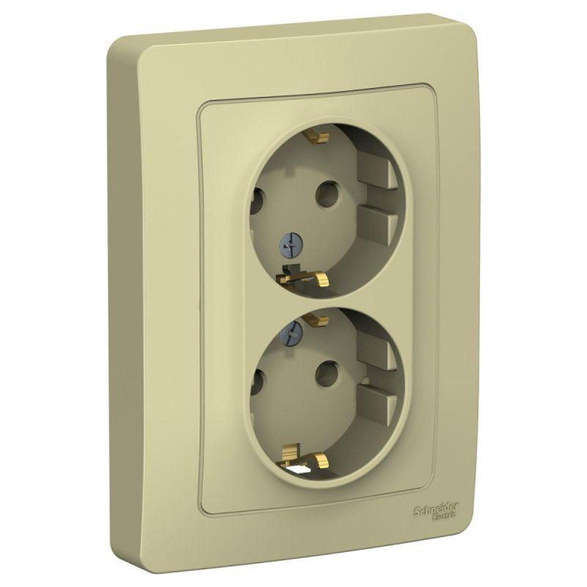 Изображение товара Розетки Systeme Electric Розетка 2-м СП Blanca 16А IP20 250В с заземл. без защ. шторок беж. SE