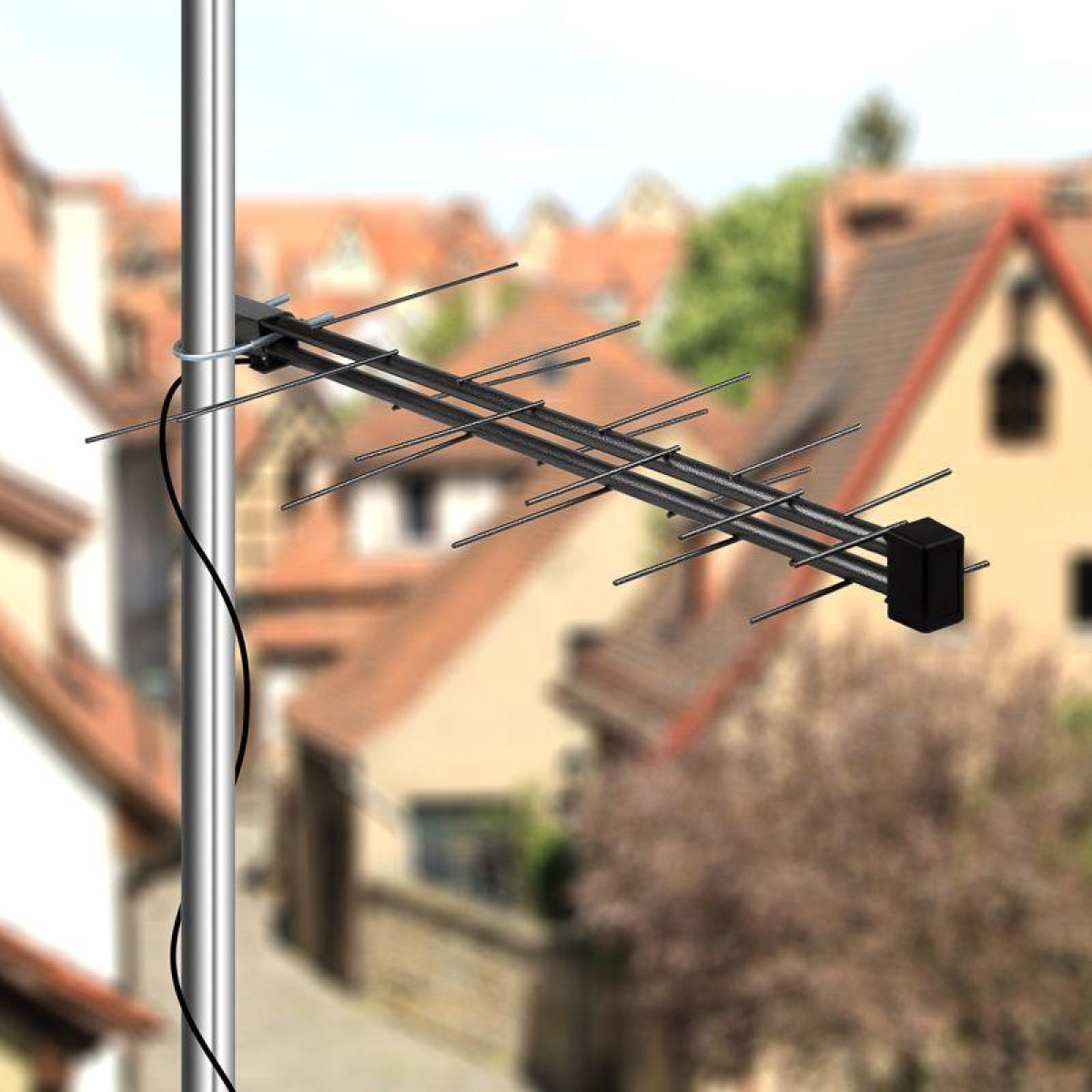 Изображение товара Антенна ТВ наружная Rexant RX-424 активная для цифрового и аналогового DVB-T2 уличная