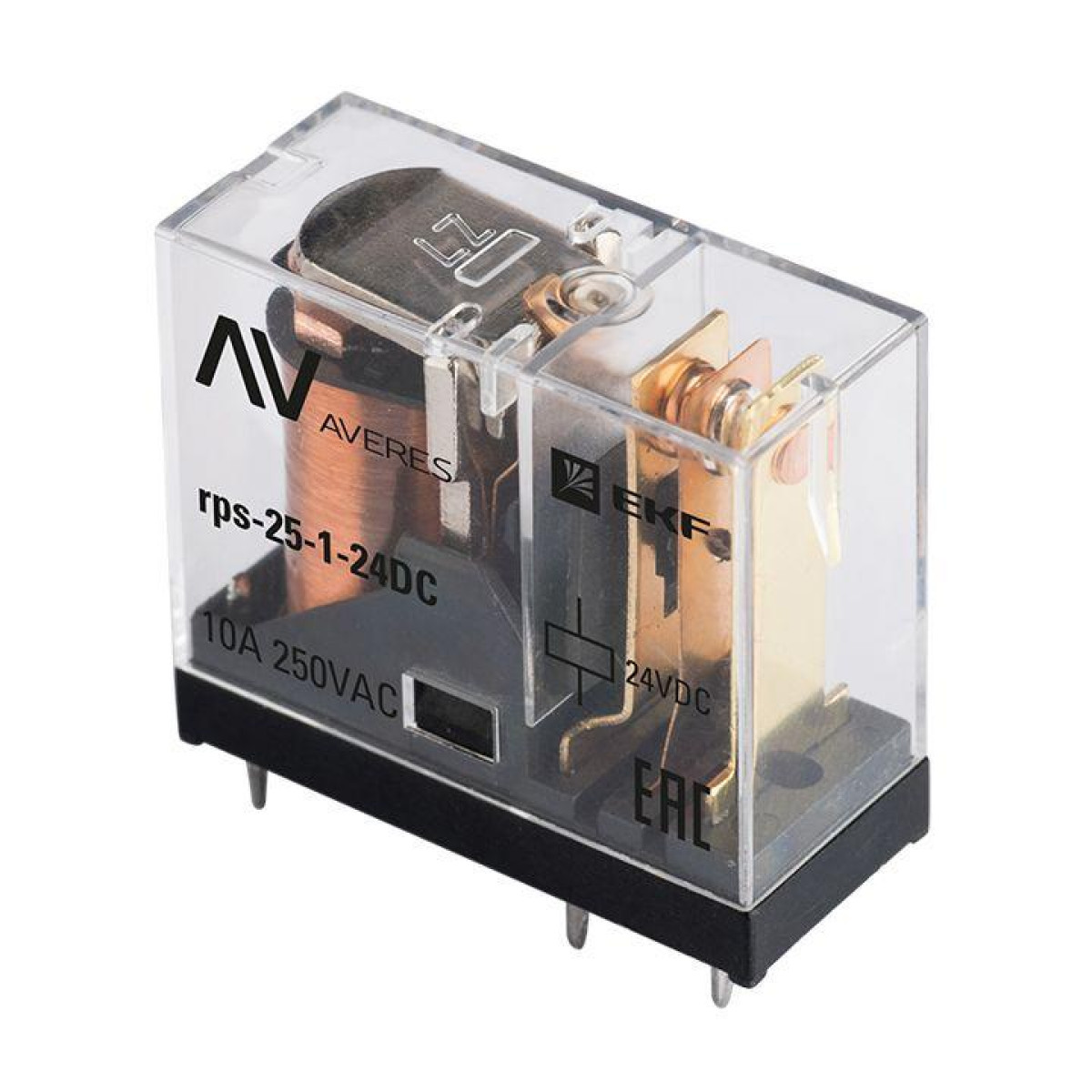 Изображение товара Низковольтное и промышленное электрооборудование EKF Реле промежуточное РП slim 25/1 10A 24В DC AVERES