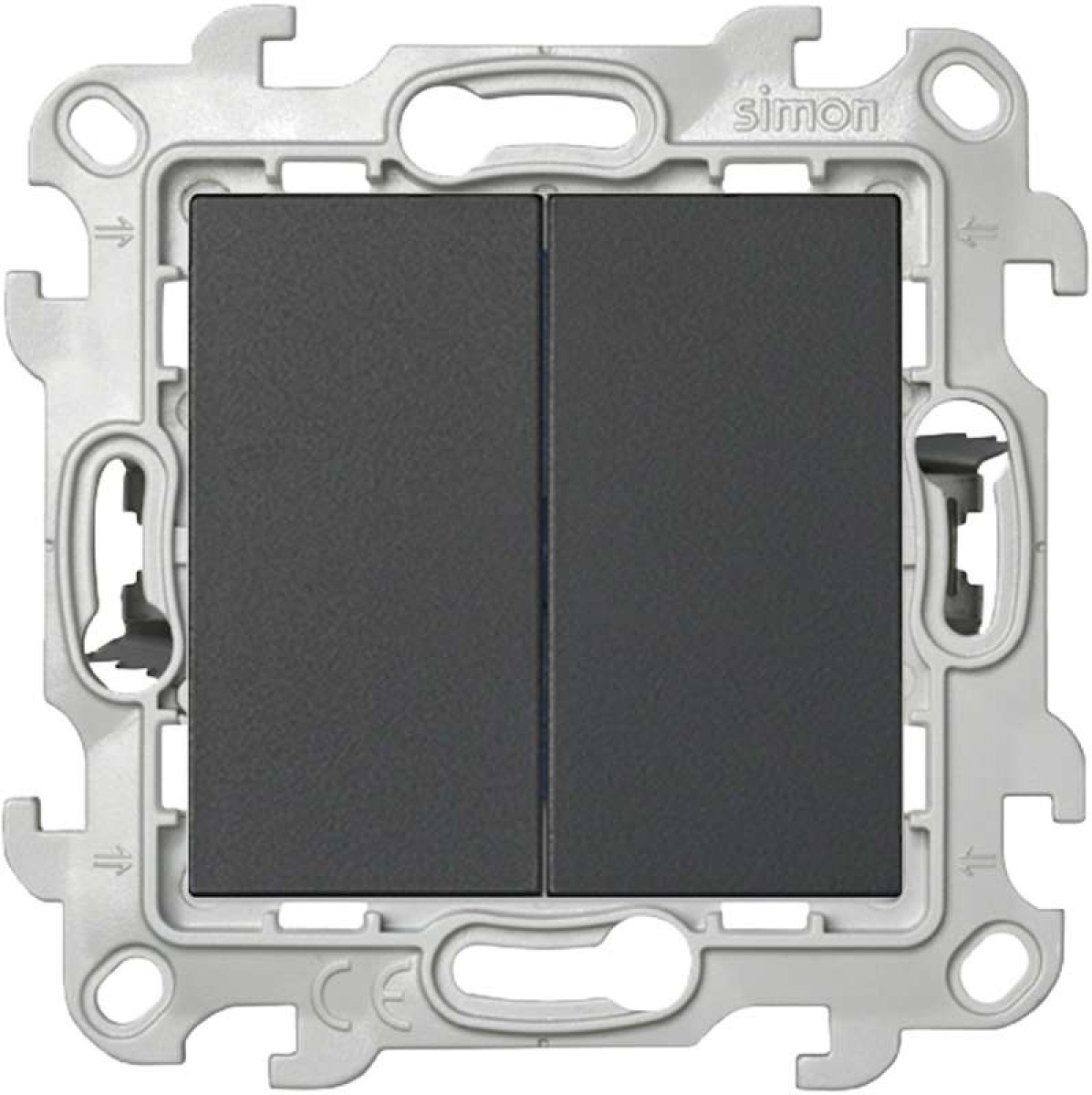 Изображение товара Выключатель Simon 2-кл. 1п 2мод. СП 24 Push&Go IP20 графит