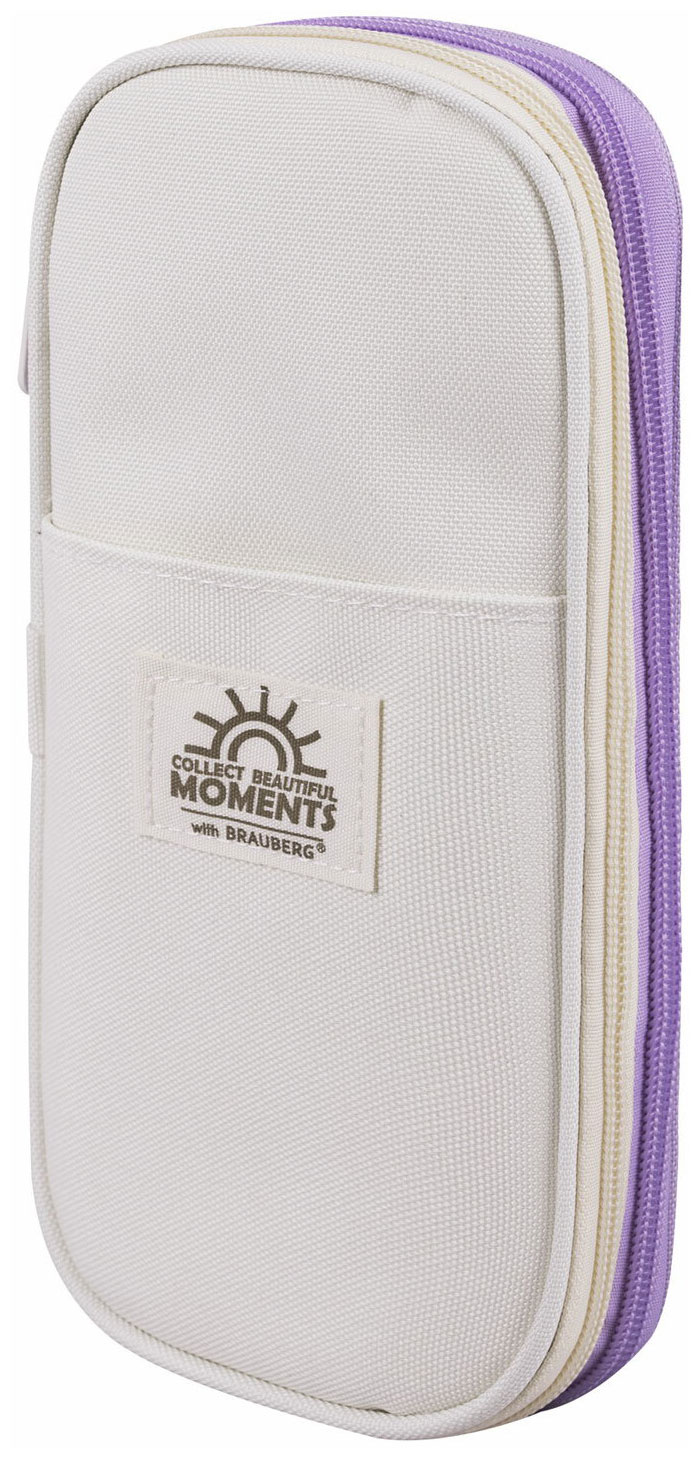 Изображение товара Пенал-трансформер Brauberg MOMENTS 22х10см полиэстер лавандовый трансформируемый