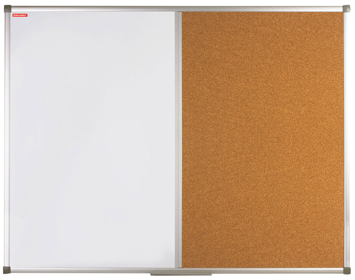 

Доска комбинированная магнитно-маркерная пробковая для объявлений Brauberg 90х120см 236865, Белый/коричневый