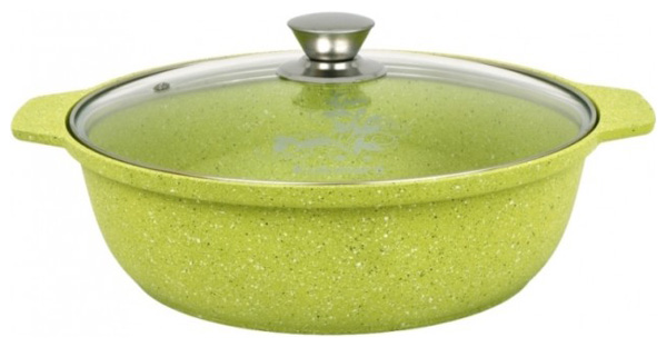 Изображение товара Кастрюля-жаровня Kukmara 3 л со стеклянной крышкой, Trendy style, lime (ж31tsl)