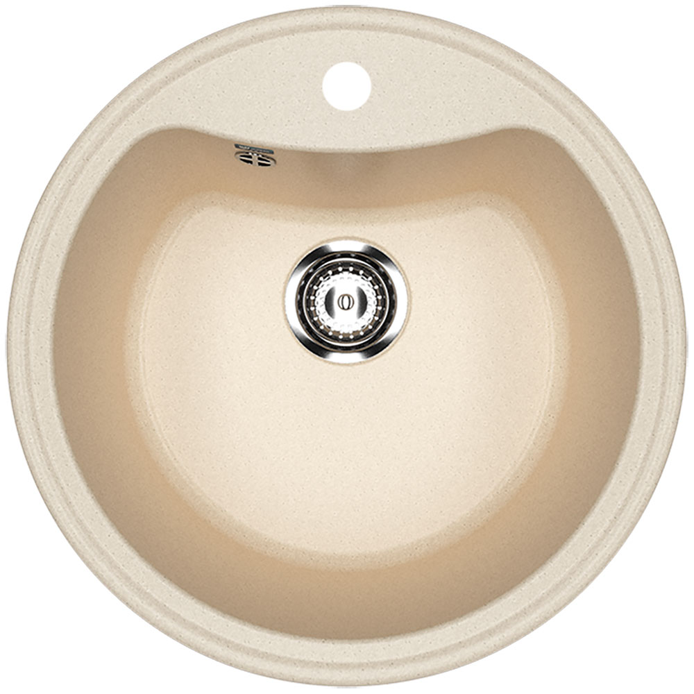 Изображение товара Кухонная мойка Ulgran U-601, бежевый, круглая, 510х210 мм