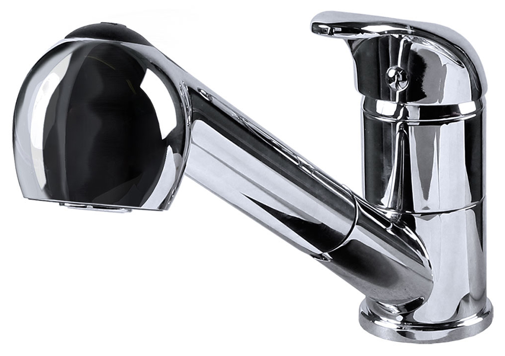 Изображение товара Кухонный смеситель Zigmund & Shtain 1200 из латуни с хромом и выдвижным изливом