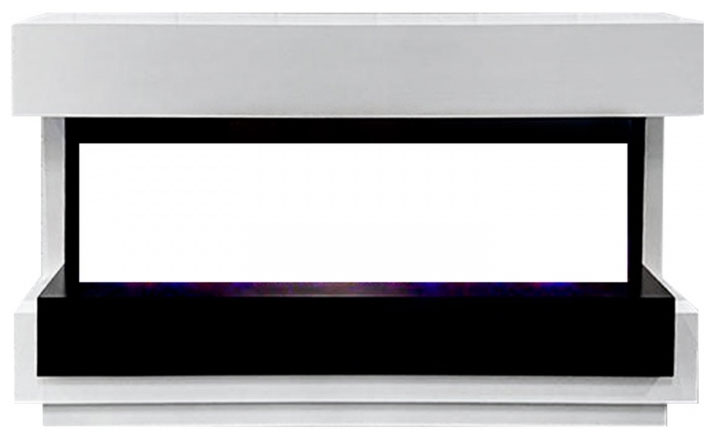 

Каминокомплект Royal Flame Cube с Очагом Astra 36, белый с черным, Белый/черный