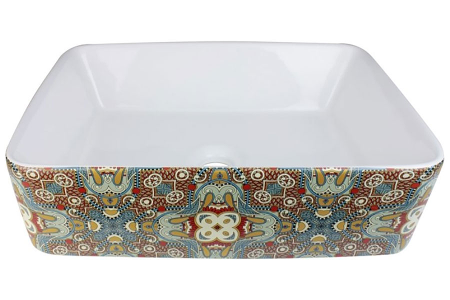 Изображение товара Раковина Bronze de Luxe COZY 1237V разноцветная накладная 48x37 см