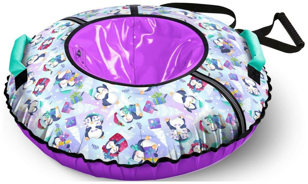 Изображение товара Тюбинг принтованный Ника Пингвинята 95 см для зимних развлечений