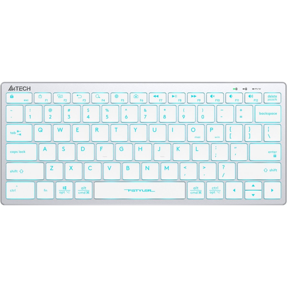 Изображение товара Клавиатура A4Tech Fstyler FX61 белая USB slim LED