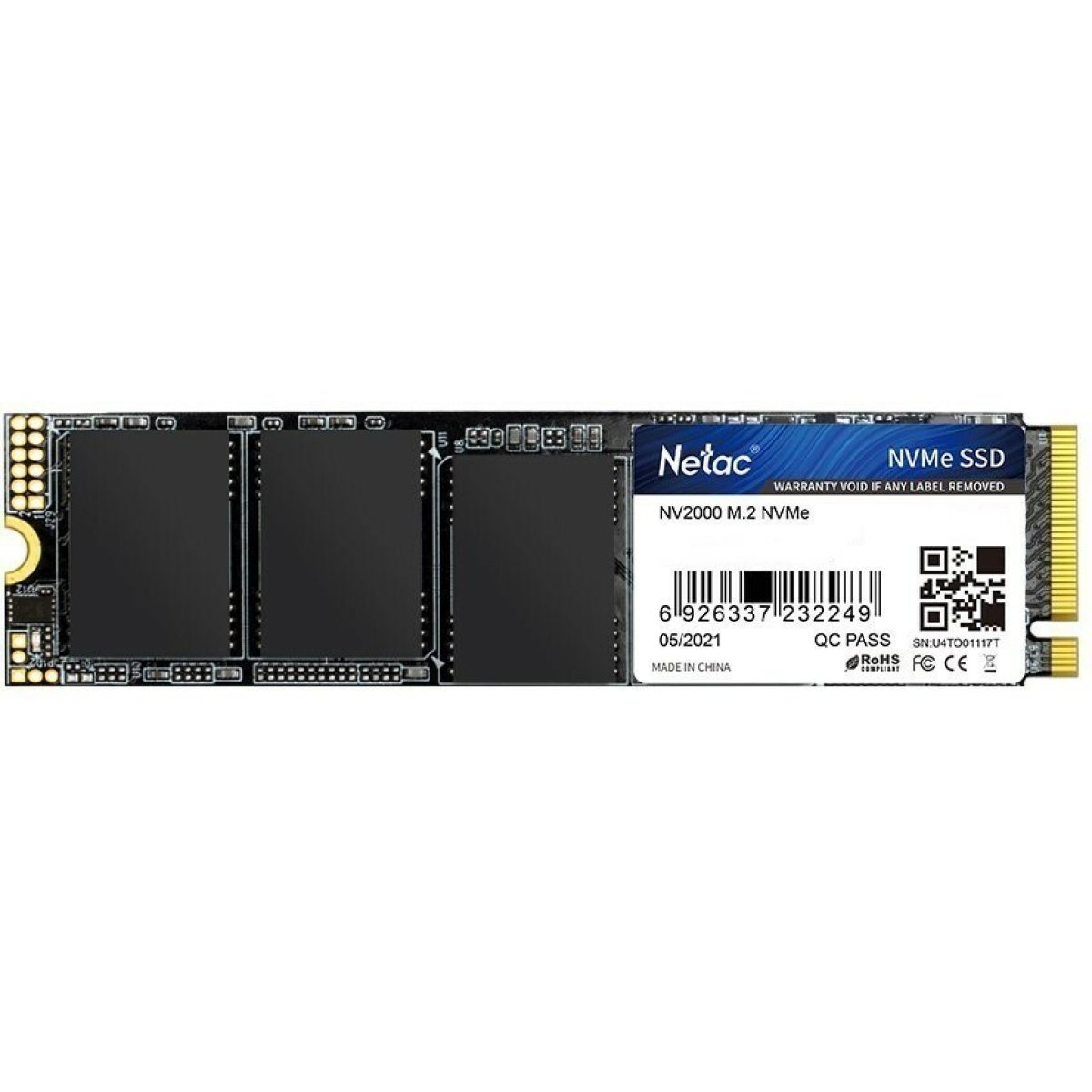 Накопитель SSD Netac M.2 NV2 1000 Гб PCIe NT01NV2000-1T0-E4X Накопитель SSD Netac M.2 NV2 1000 Гб PCIe NT01NV2000-1T0-E4X