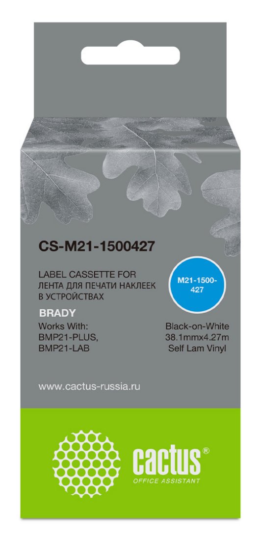 Изображение товара Картридж ленточный Cactus CS-M21-1500427 черный для Brady BMP21-PLUS и BMP21-LAB