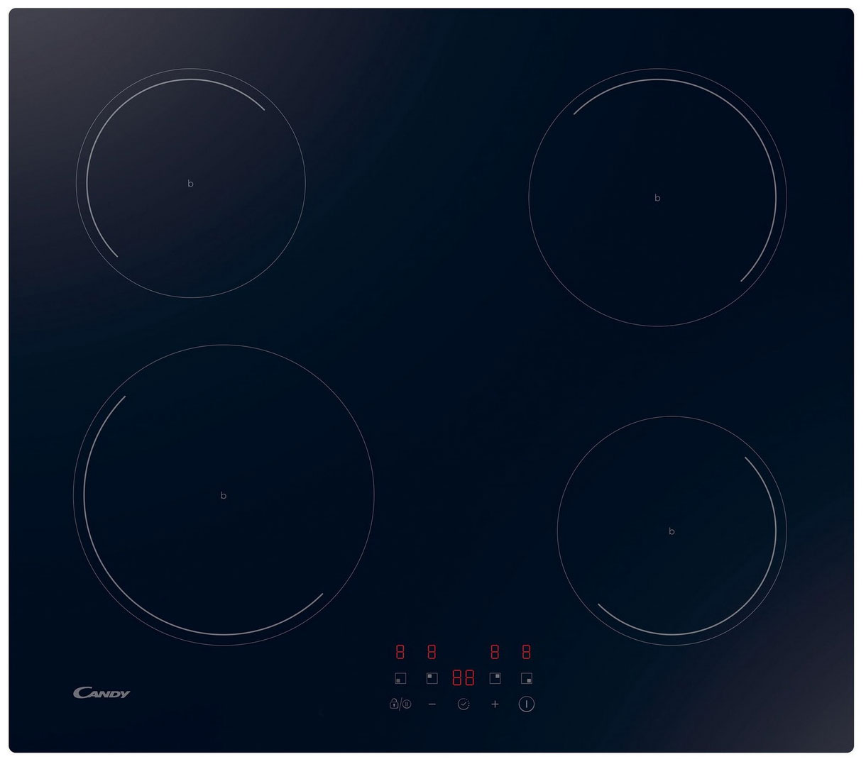 Изображение товара Электрическая варочная панель Candy CI642CBB/1 четырех конфорок индукционная стеклокерамика черная