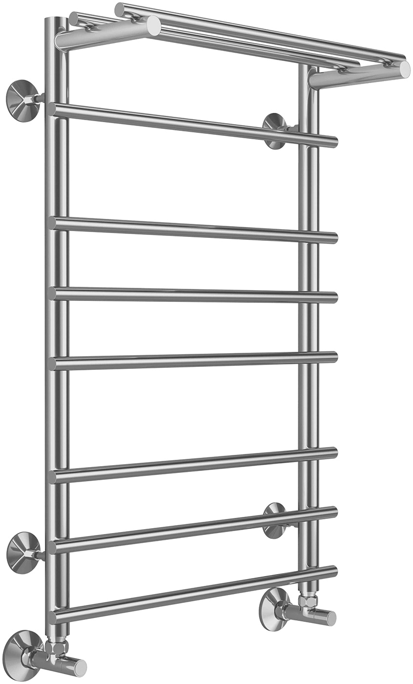Изображение товара Водяной полотенцесушитель Terminus Ватра с полкой 80x56 см нержавеющая сталь