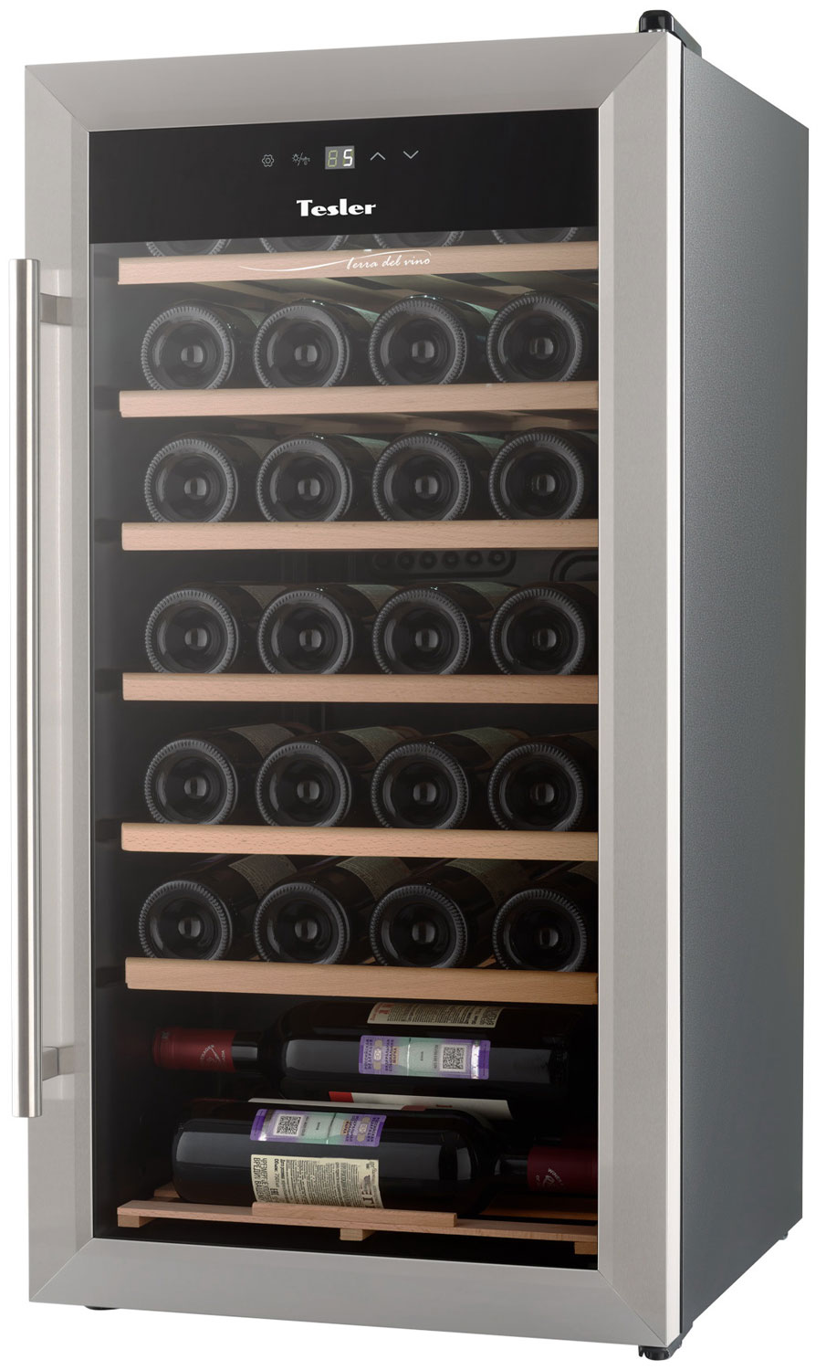 Изображение товара Винный шкаф Tesler CWC-283 компрессорный 27 бутылок стильный дизайн