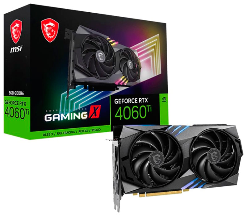 Видеокарта MSI GeForce RTX 4060 Ti GAMING X 8G Видеокарта MSI GeForce RTX 4060 Ti GAMING X 8G