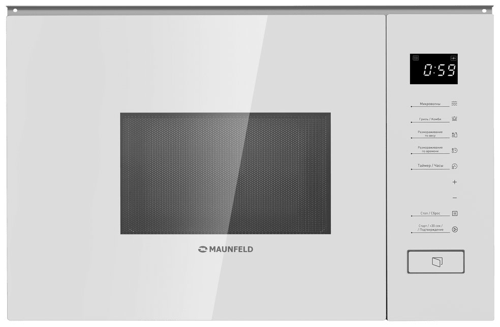 Изображение товара Встраиваемая микроволновая печь Maunfeld MBMO820SGW09 20л белая с грилем