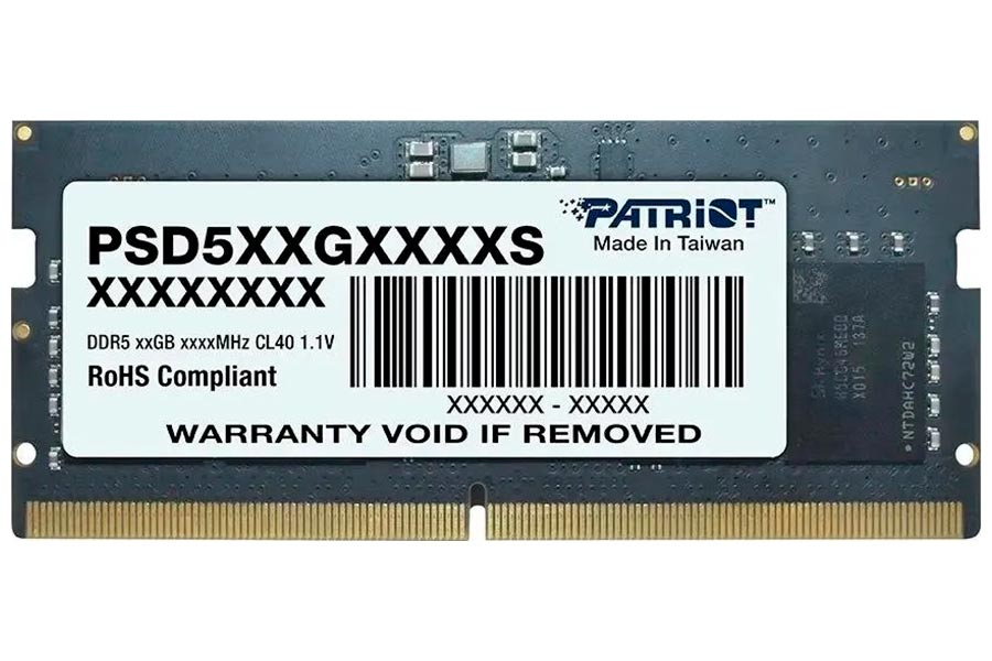 Изображение товара Оперативная память Patriot Memory SO-DIMM DDR5 8GB 4800MHz Signature Line (PSD58G480041S)