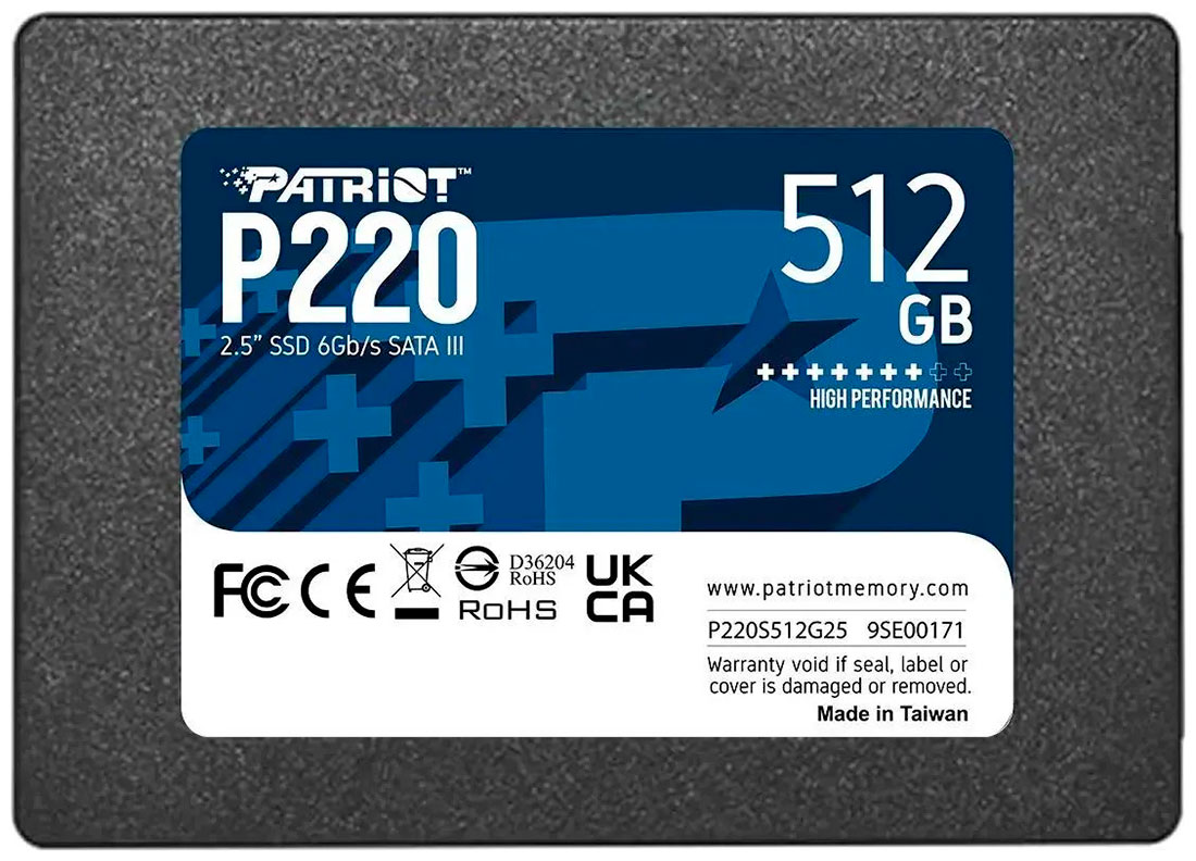 Изображение товара SSD накопитель Patriot Memory 2.5" P220 512 Гб SATA III (P220S512G25)