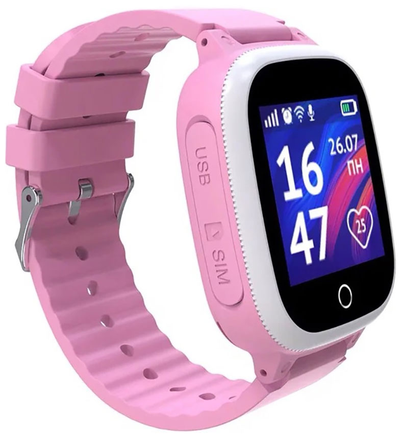 Изображение товара Умные часы Aimoto Lite розовые водонепроницаемые для детей с функцией звонков и навигации