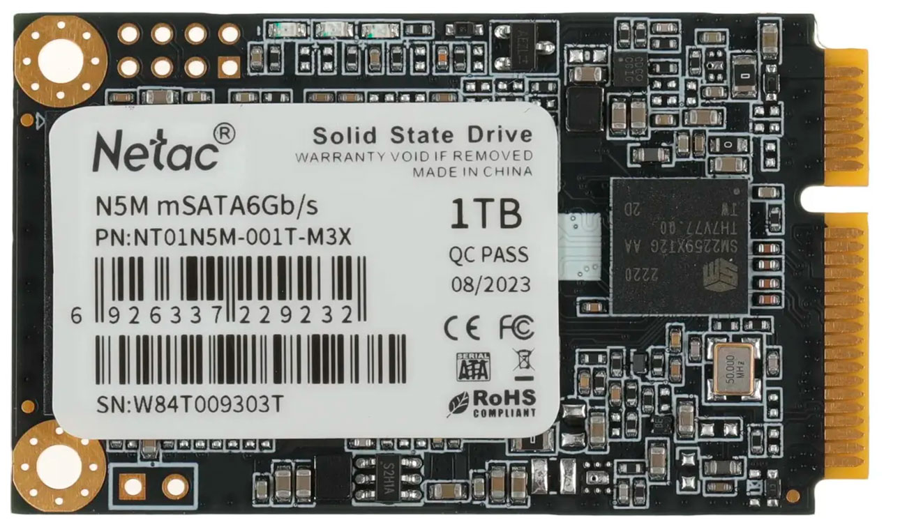 SSD накопитель Netac mSATA N5M 1024 Гб SATA III (NT01N5M-001T-M3X) SSD накопитель Netac mSATA N5M 1024 Гб SATA III (NT01N5M-001T-M3X)