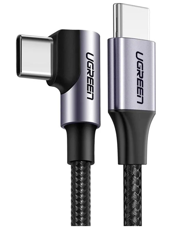 Изображение товара Угловой USB-C кабель Ugreen US255 0.5м для быстрой зарядки и передачи данных