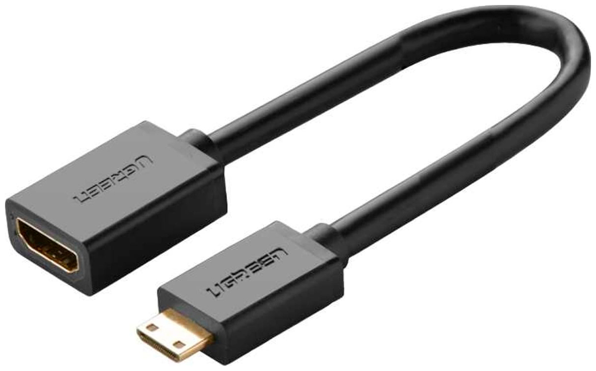 Изображение товара Кабель Mini HDMI Male to HDMI Female Ugreen 20137 22 см для 4K UHD и HD устройств