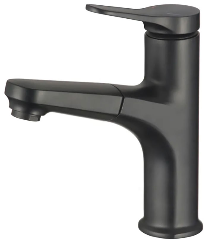 Изображение товара Смеситель для ванной комнаты D-Lin 367 черный монтаж на раковину с керамическим картриджом