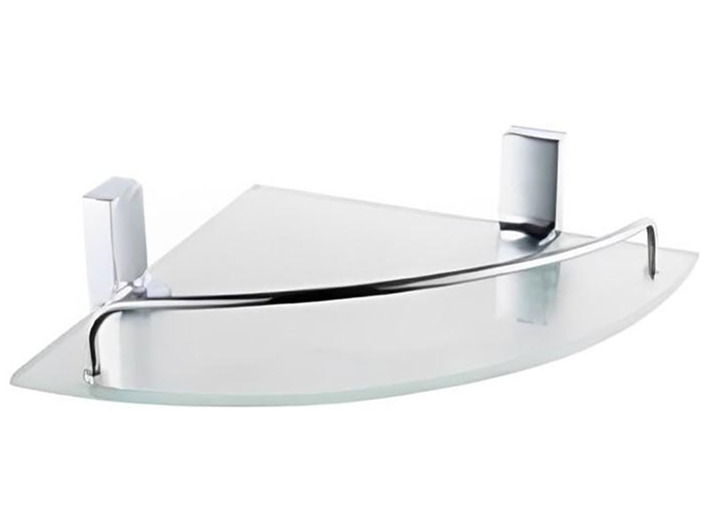 Изображение товара Стеклянная угловая полка D-Lin D330 хром для ванной комнаты
